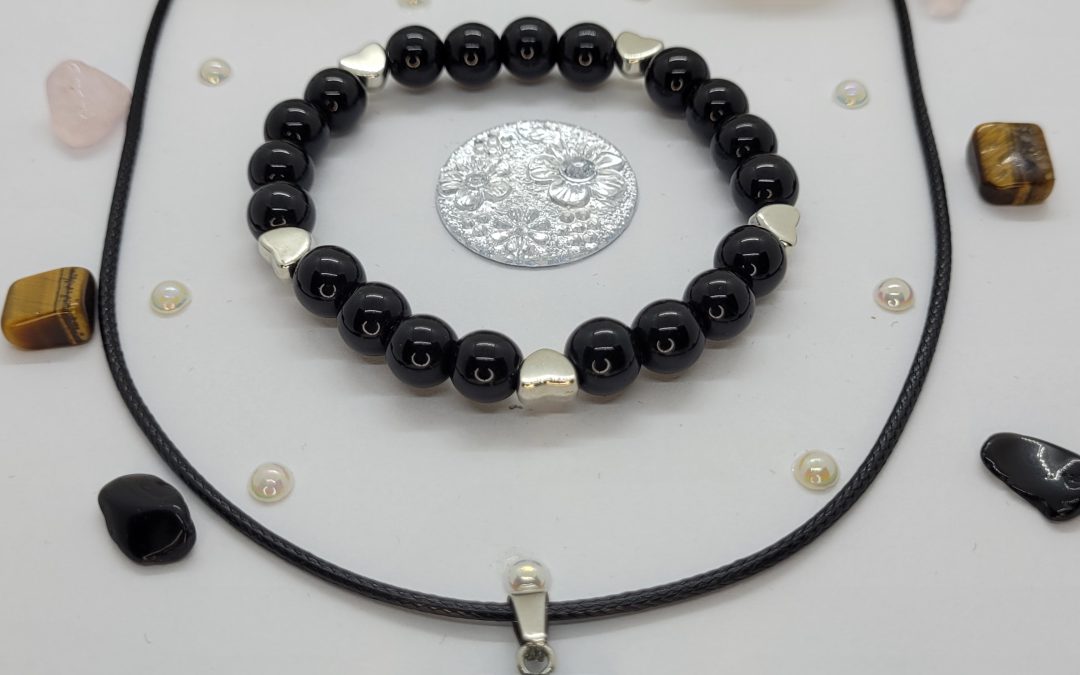 PARURE AGATE NOIRE