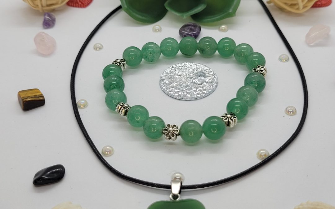 PARURE AVENTURINE VERTE