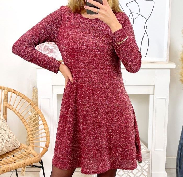 ROBE BRILLANTE BORDEAUX